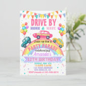 Einladung von Rainbow Drive By Birthday Parade (Stehend Vorderseite)