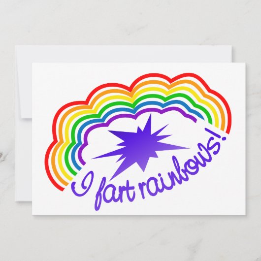 Einladung von Rainbow-Furzen, anpassen (Vorderseite)