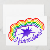 Einladung von Rainbow-Furzen, anpassen (Vorne/Hinten)