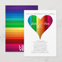 Einladung von Rainbow Heart Wedding