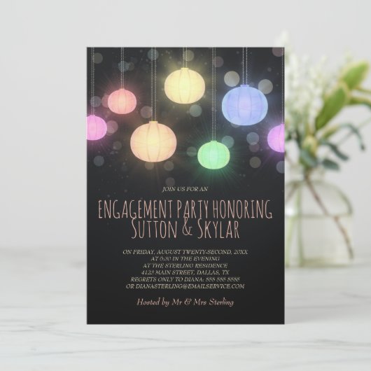 Einladung von Rainbow Lanterns (Stehend Vorderseite)