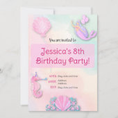 Einladung von Rainbow-Meerjungfrau (Vorderseite)