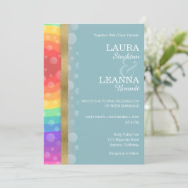 Einladung von Rainbow und Gold zur Hochzeit