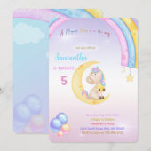 Einladung von Rainbow Unicorn (Vorne/Hinten)