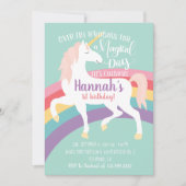 Einladung von Rainbow Unicorn (Vorderseite)