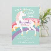 Einladung von Rainbow Unicorn (Stehend Vorderseite)