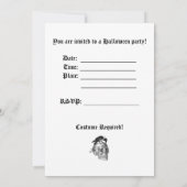 Einladung von Raven and Skull Halloween-Party (Rückseite)