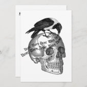 Einladung von Raven and Skull Halloween-Party (Vorne/Hinten)