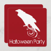 Einladung von Raven Red Halloween-Party (Vorne/Hinten)