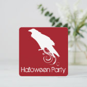 Einladung von Raven Red Halloween-Party (Stehend Vorderseite)