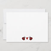 Einladung von Red and Black Baby Shower so Niedlic (Rückseite)