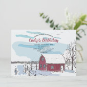 Einladung von Red Barn (Stehend Vorderseite)