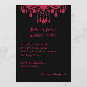 Einladung von Red Bloody Mary Halloween