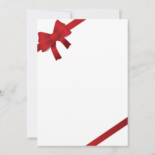 Einladung von Red Bows Winter Wedding (Rückseite)