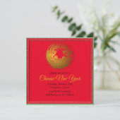 Einladung von Red Chinese New Lanterns (Stehend Vorderseite)