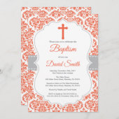 Einladung von Red Damask Cross (Vorne/Hinten)