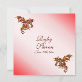 Einladung von Red Flaming Dragon Fantasy Wedding (Rückseite)