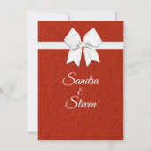 Einladung von Red Glitzer Hochzeit (Rückseite)