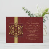 Einladung von Red Gold Corporate (Stehend Vorderseite)