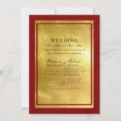 Einladung von Red & Gold indischen Elefanten zur H (Vorderseite)