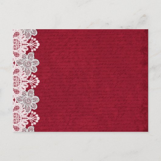 Einladung von Red Lace Wedding (Rückseite)