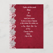 Einladung von Red Lace Wedding (Vorderseite)