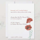 Einladung von Red Peonies (Vorderseite)