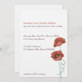 Einladung von Red Peonies (Vorne/Hinten)