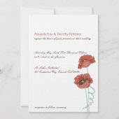 Einladung von Red Peonies (Vorderseite)