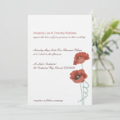 Einladung von Red Peonies (Stehend Vorderseite)