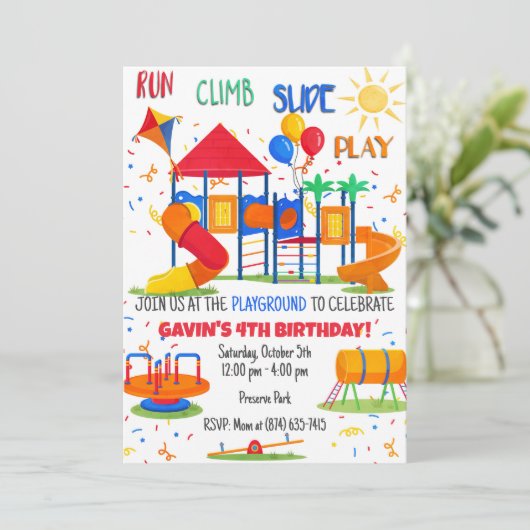 Einladung von Red Playground Boys (Stehend Vorderseite)