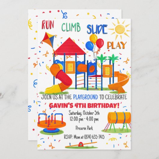 Einladung von Red Playground Boys (Vorne/Hinten)