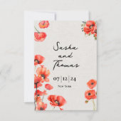 Einladung von Red Poppies (Vorderseite)