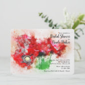 Einladung von Red Poppies (Stehend Vorderseite)