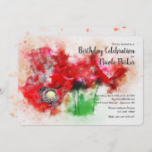 Einladung von Red Poppies (Vorne/Hinten)