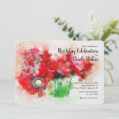 Einladung von Red Poppies (Stehend Vorderseite)