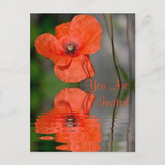 Einladung von Red Poppy (Vorderseite)