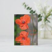 Einladung von Red Poppy (Stehend Vorderseite)