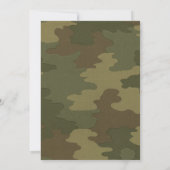 Einladung von Red Ribbon and Camouflage Abschluss (Rückseite)