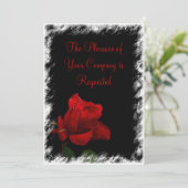Einladung von Red Rote Rose Hochzeit (Stehend Vorderseite)