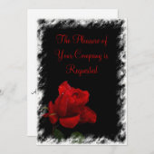 Einladung von Red Rote Rose Hochzeit (Vorne/Hinten)