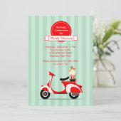 Einladung von Red Scooter (Stehend Vorderseite)