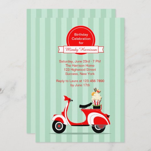 Einladung von Red Scooter (Vorne/Hinten)