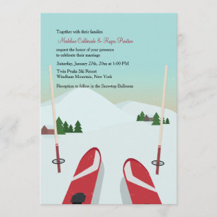 Einladung von Red Skis Hochzeit