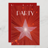 Einladung von Red Star "Party" (Vorne/Hinten)