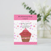 Einladung von Red Velvet Cupcake (Stehend Vorderseite)