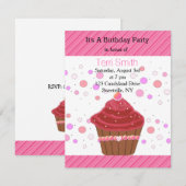 Einladung von Red Velvet Cupcake (Vorne/Hinten)