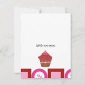 Einladung von Red Velvet Cupcake (Rückseite)