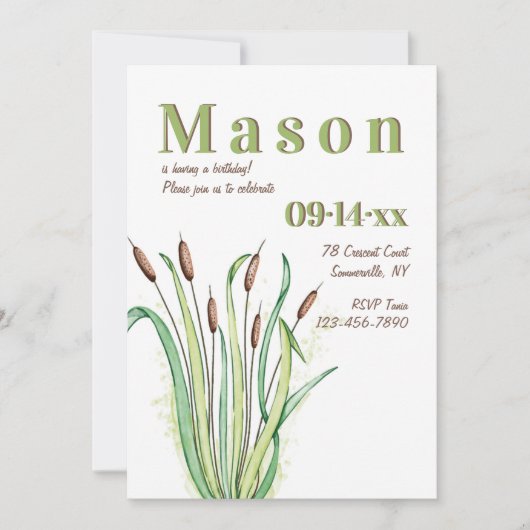 Einladung von Reeds Birthday (Vorderseite)