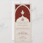 Einladung von Regal Red Islamic Lace Wedding (Vorderseite)